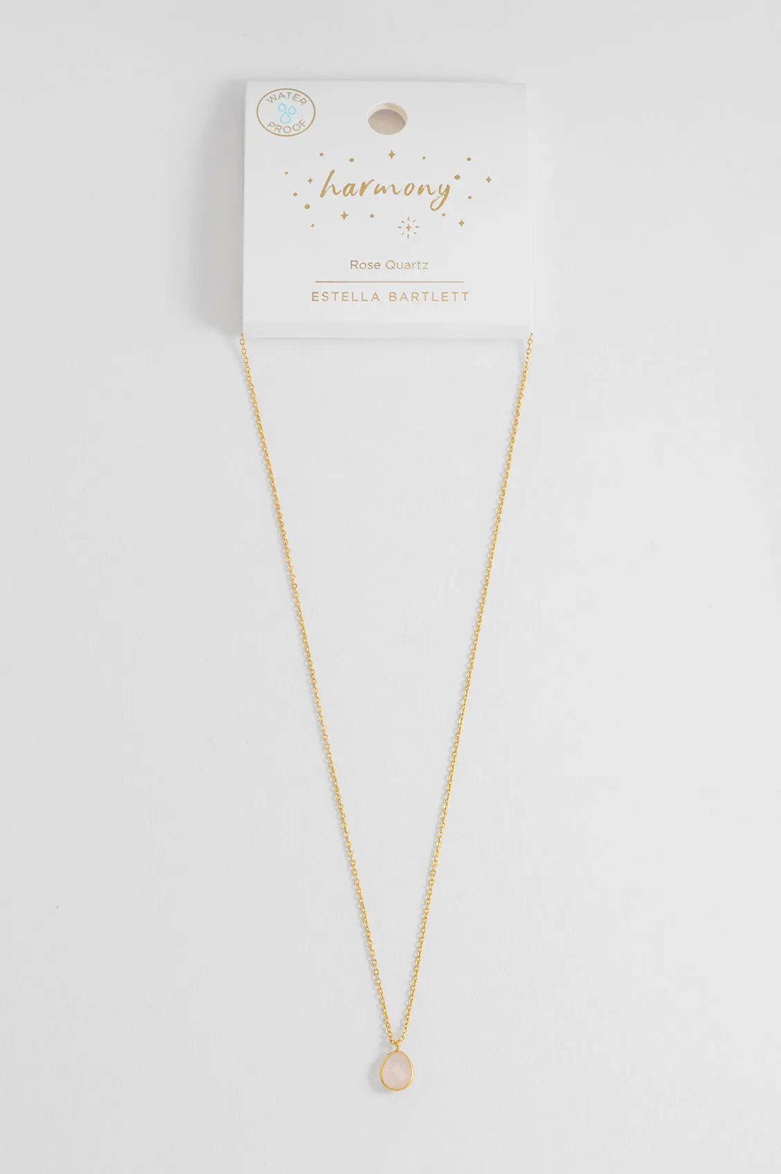 Wellness Faceted Rose Quartz Teardrop Gemstone Necklace sold by Estella Bartlett product image thumbnail 4