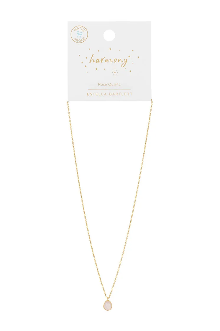 Wellness Faceted Rose Quartz Teardrop Gemstone Necklace sold by Estella Bartlett product image thumbnail 5