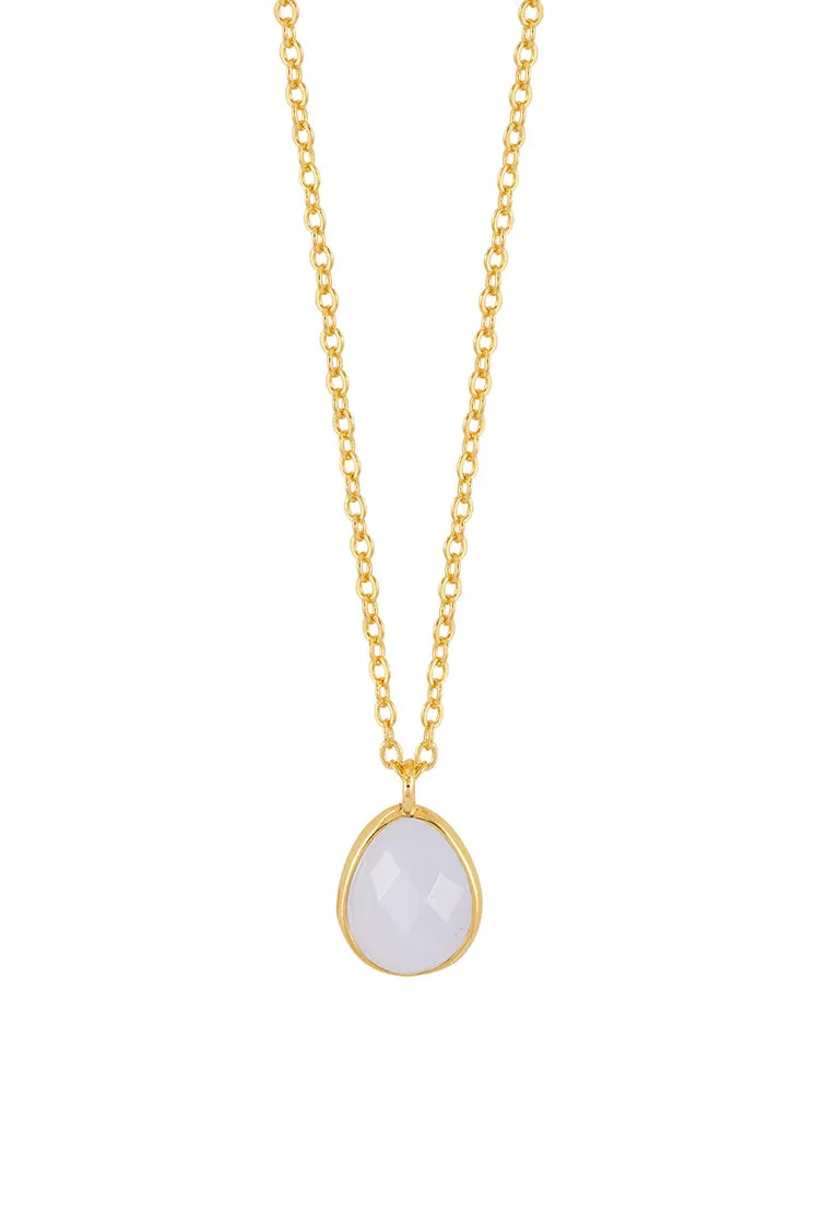 Wellness Faceted Blue Lace Agate Teardrop Necklace sold by Estella Bartlett product image thumbnail 3