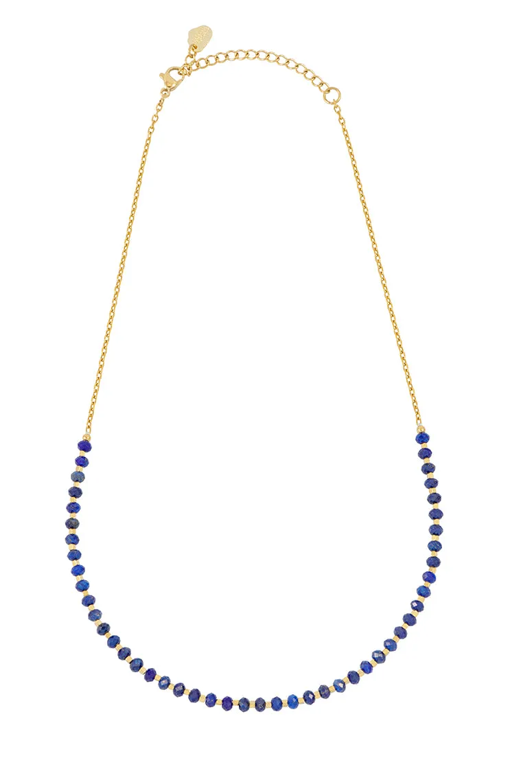 Wellness Lapis Lazuli Amelia Gemstone Necklace sold by Estella Bartlett product image thumbnail 3