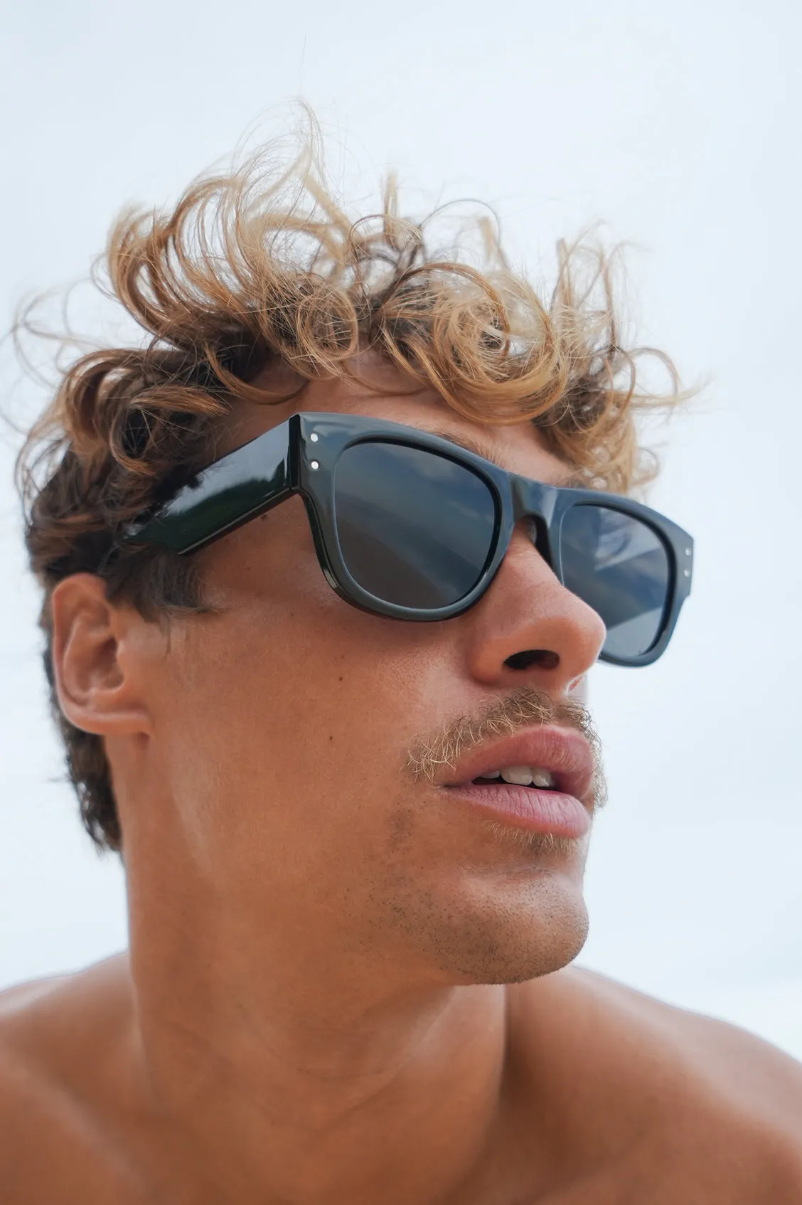 Manila Black Wayfarer Unisex Sunglasses sold by Estella Bartlett product image thumbnail 3