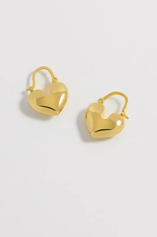 Heart Hinge Hoops made by Estella Bartlett