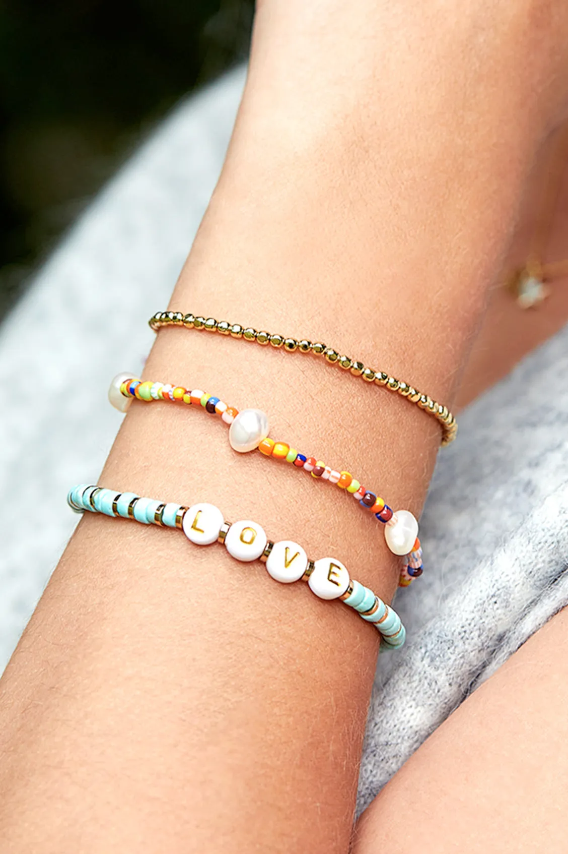 Rainbow Pearl Bracelet Set sold by Estella Bartlett product image thumbnail 2