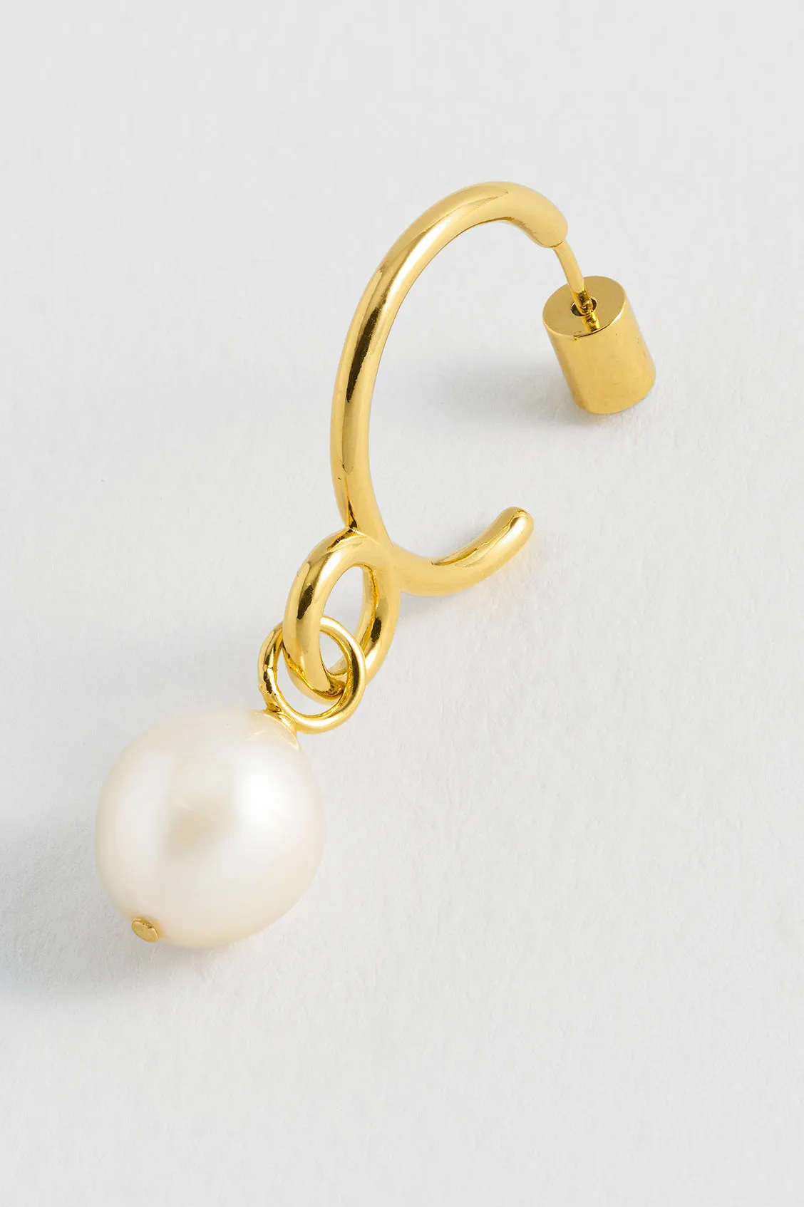 Twist Pearl Drop Hoops sold by Estella Bartlett product image thumbnail 4