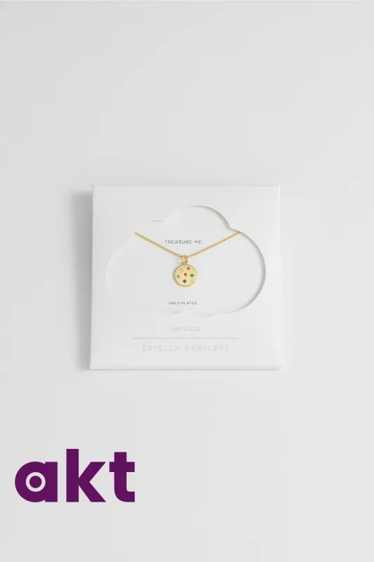 Rainbow CZ Coin Necklace made by Estella Bartlett