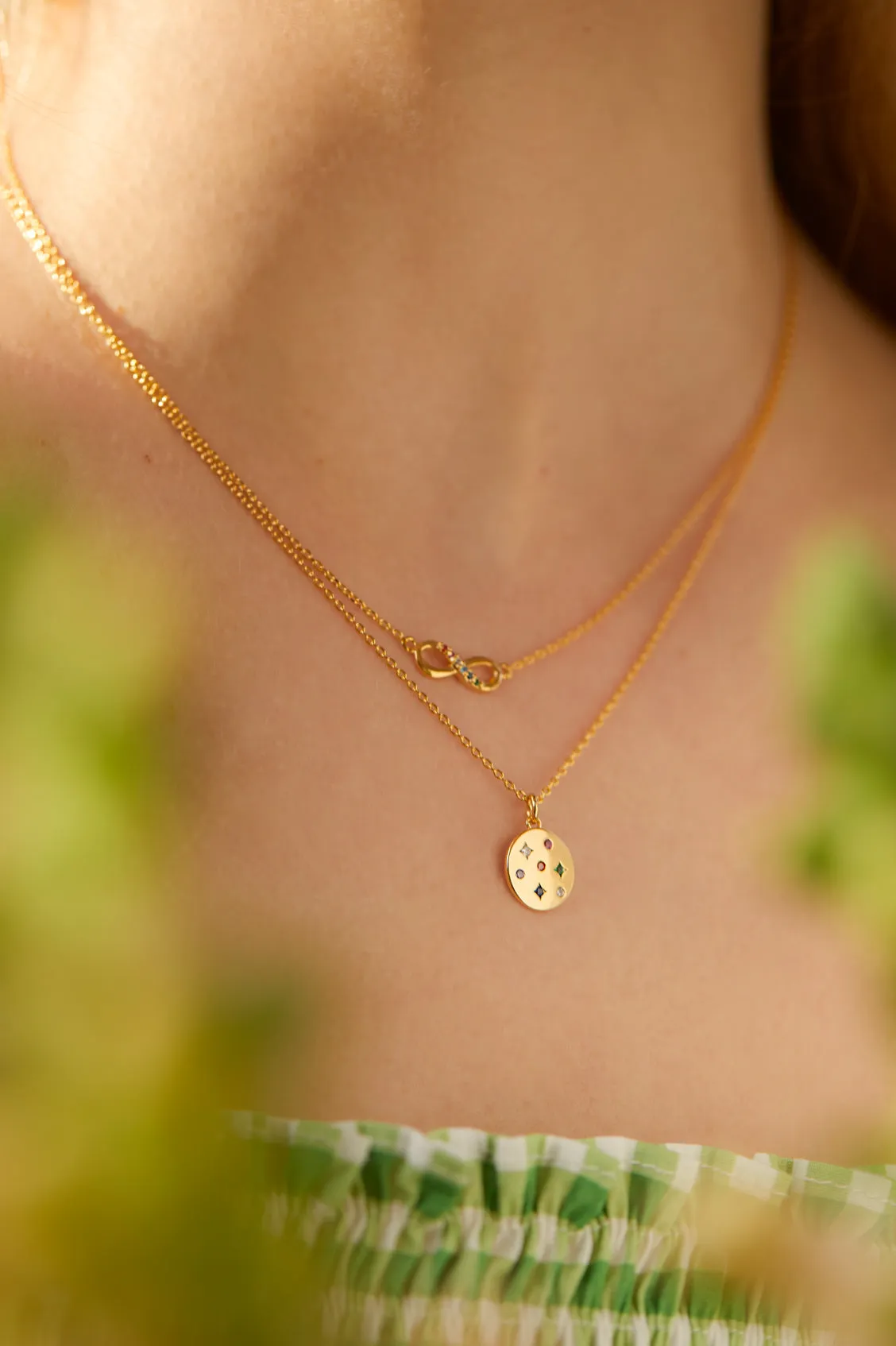 Rainbow CZ Infinity Necklace sold by Estella Bartlett product image thumbnail 2