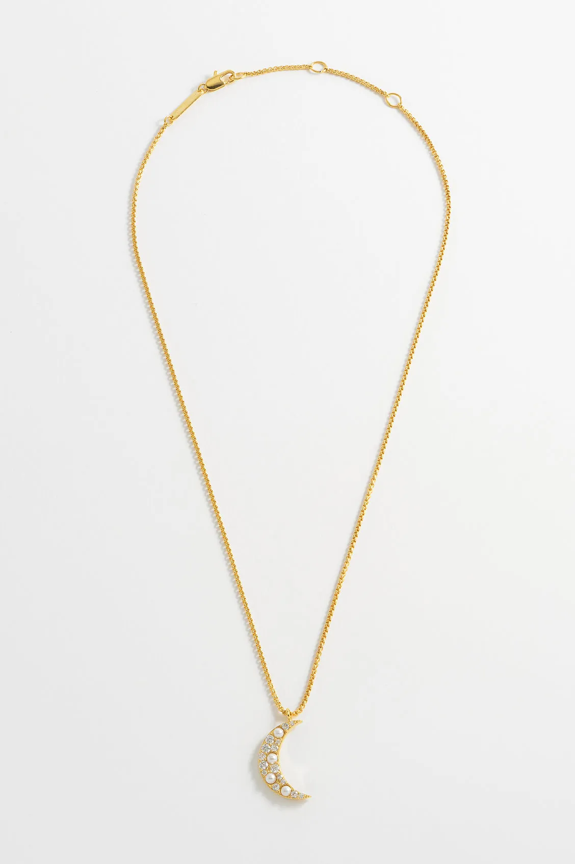 Pearl CZ Moon Pendant sold by Estella Bartlett product image thumbnail 4