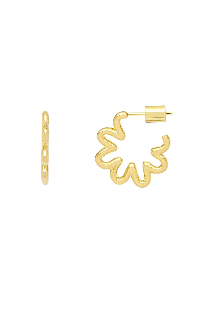 Mini Squiggle Flower Hoops sold by Estella Bartlett product image thumbnail 3
