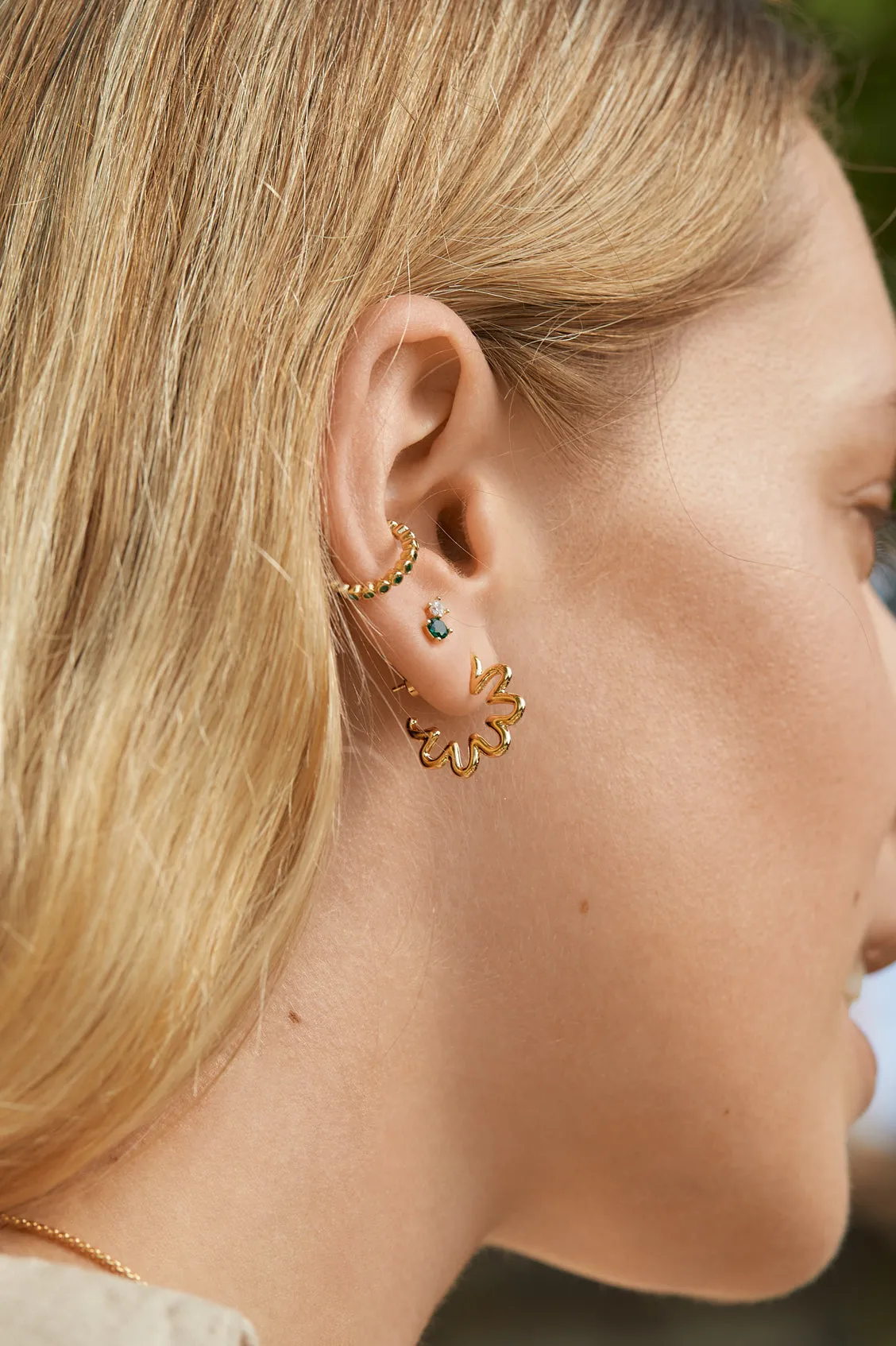 Mini Squiggle Flower Hoops sold by Estella Bartlett product image thumbnail 2