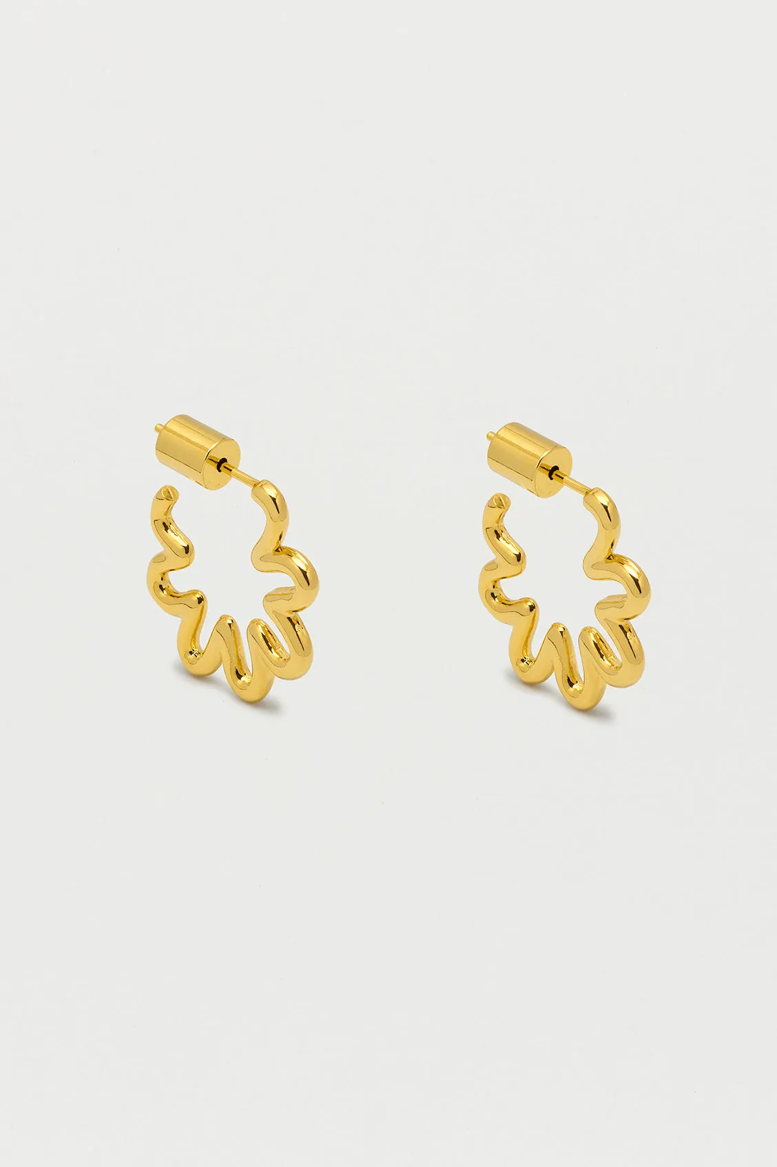 Mini Squiggle Flower Hoops sold by Estella Bartlett