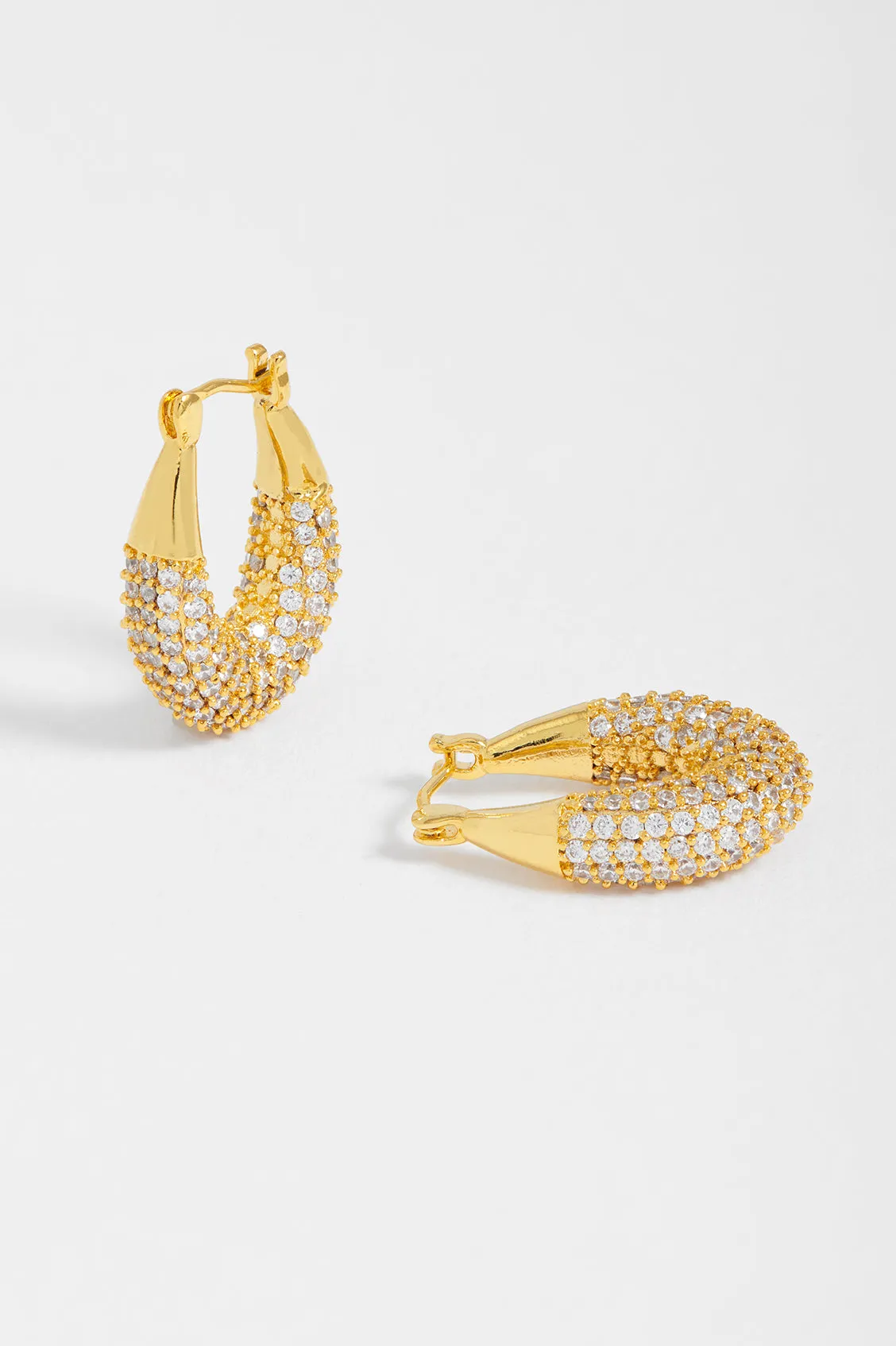 CZ Chubby Oval Hoops sold by Estella Bartlett product image thumbnail 2