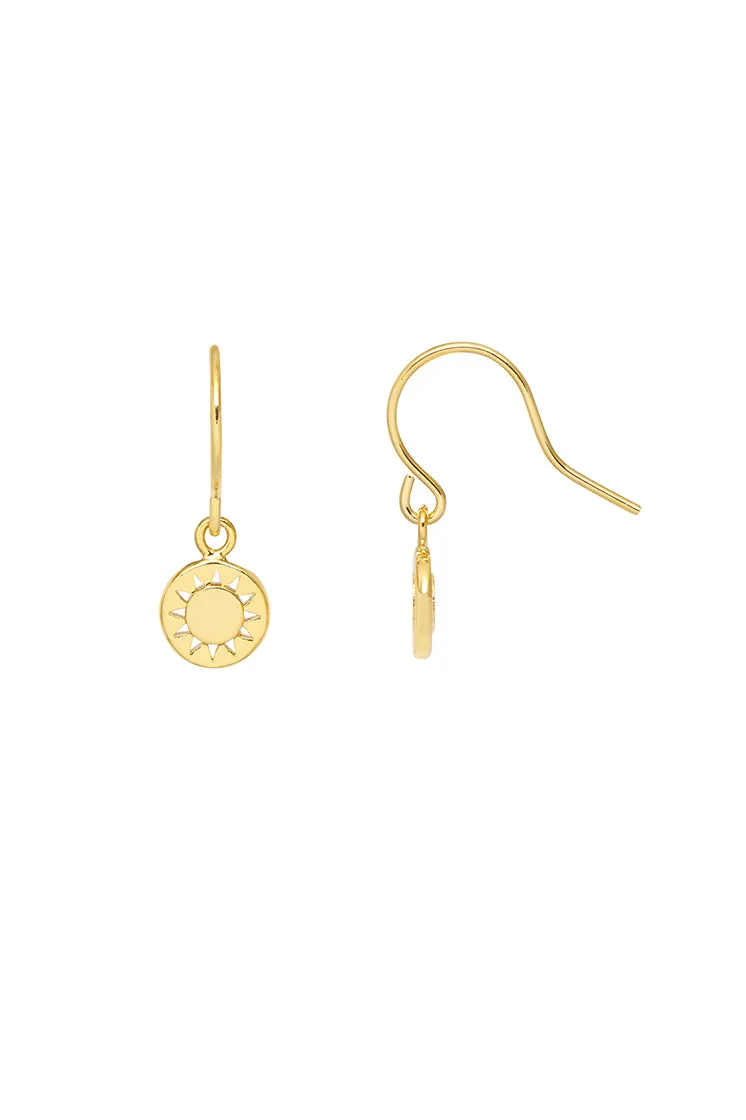 Sun Charm Drop Earrings sold by Estella Bartlett product image thumbnail 3