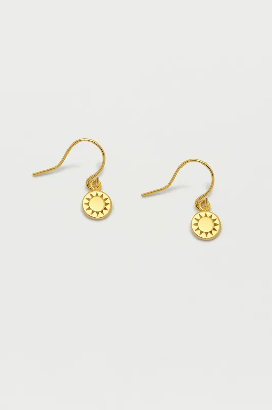 Sun Charm Drop Earrings made by Estella Bartlett