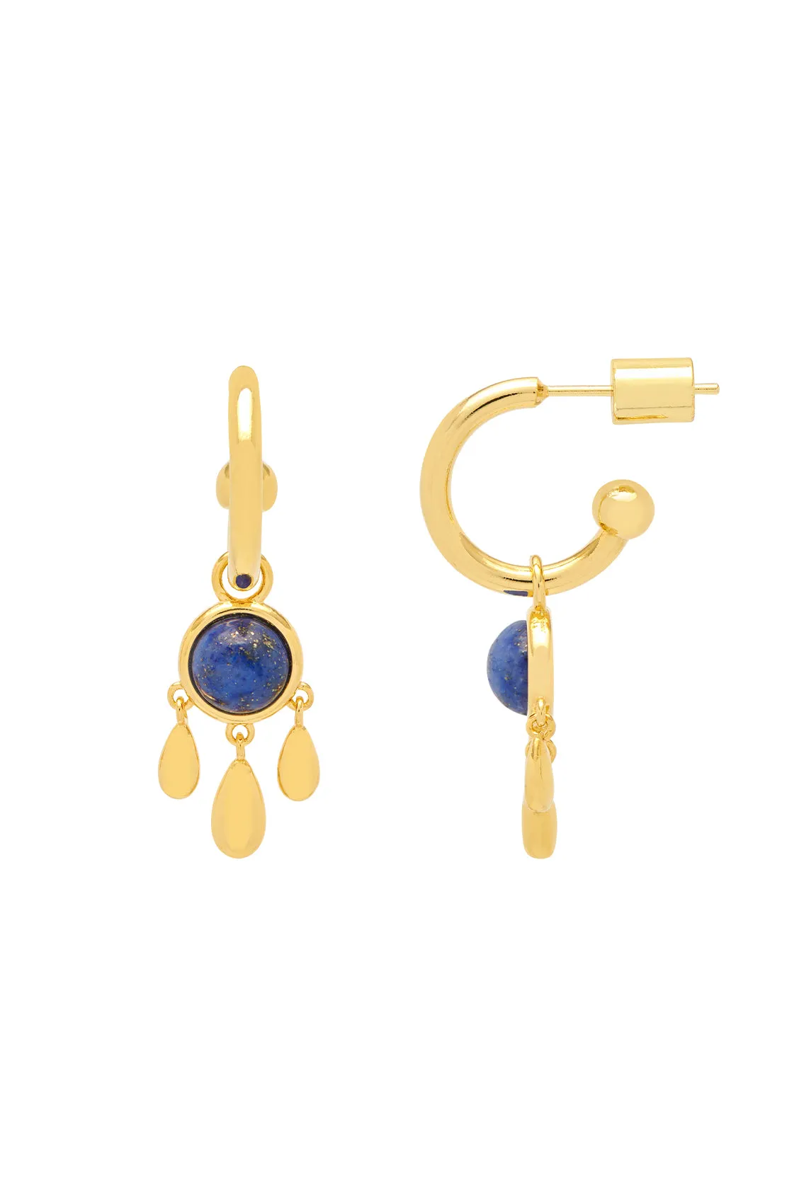 Gemstone Drop Hoops sold by Estella Bartlett product image thumbnail 3