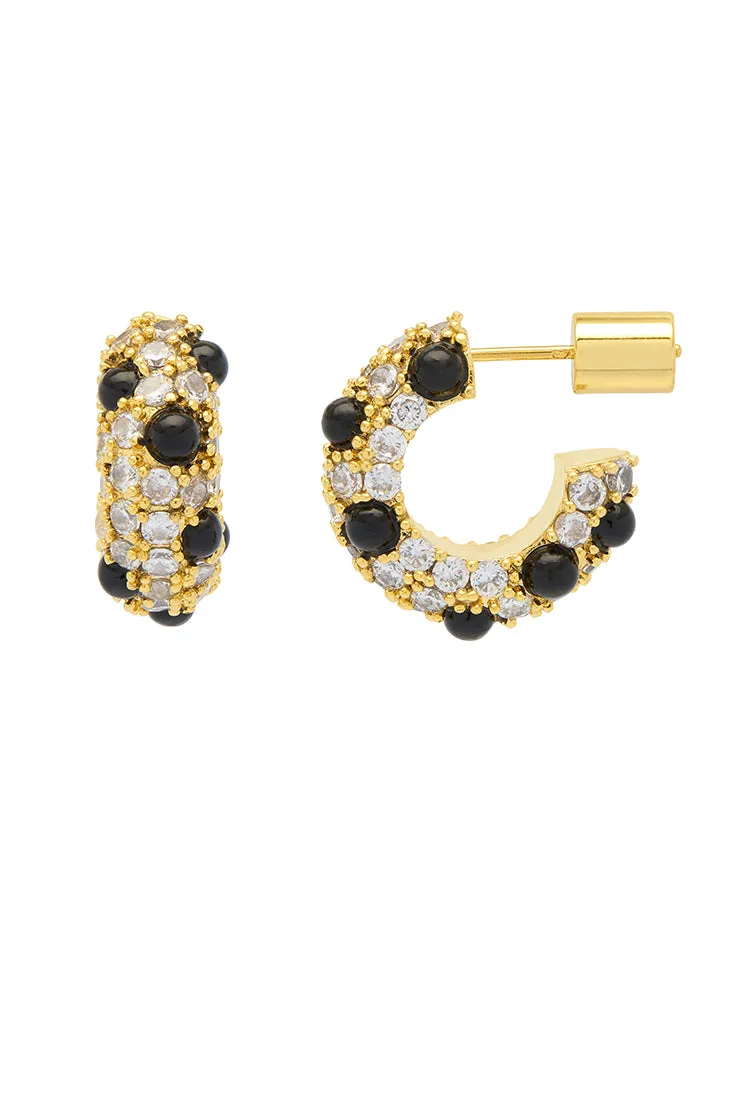 Embellished Gemstone and CZ Hoops sold by Estella Bartlett product image thumbnail 3