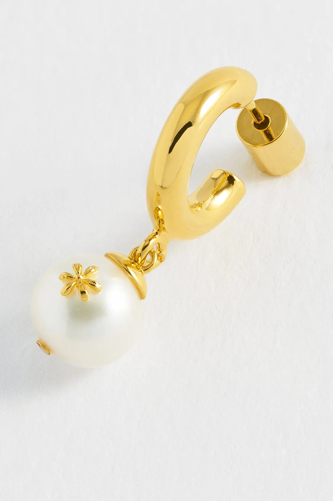 Floral Pearl Drop Hoops sold by Estella Bartlett product image thumbnail 4