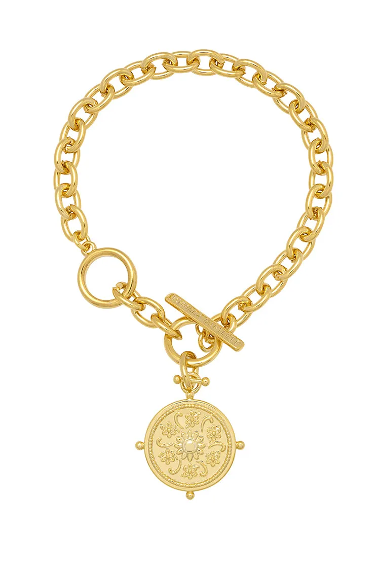 Floral Coin Charm Bracelet sold by Estella Bartlett product image thumbnail 3