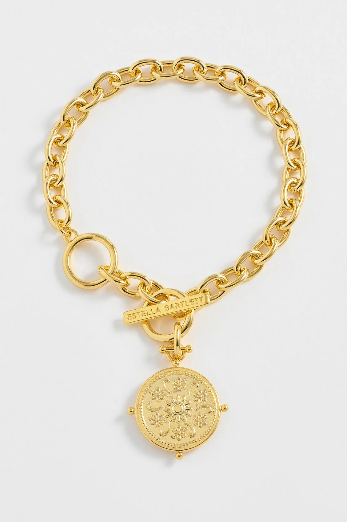 Floral Coin Charm Bracelet sold by Estella Bartlett