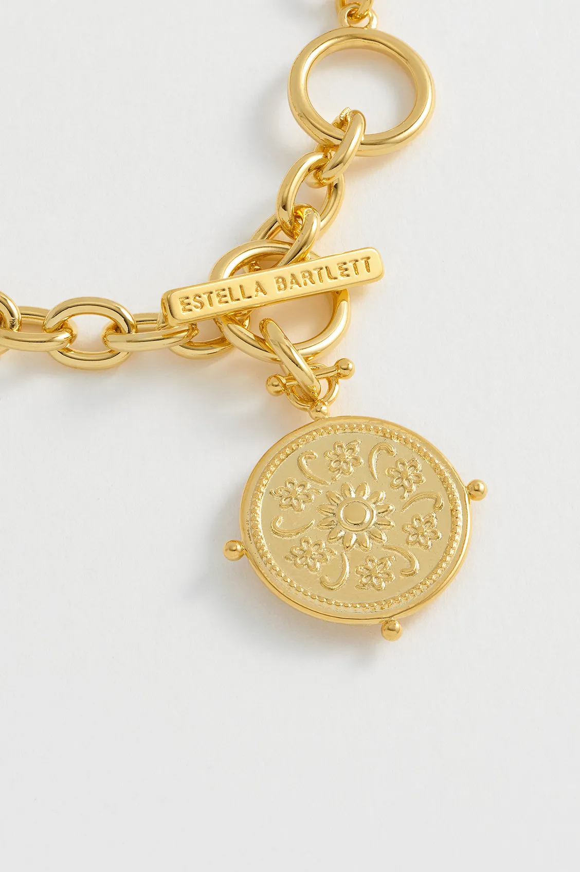 Floral Coin Charm Bracelet sold by Estella Bartlett product image thumbnail 4