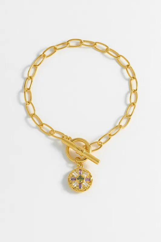 CZ Flower T-Bar Bracelet made by Estella Bartlett