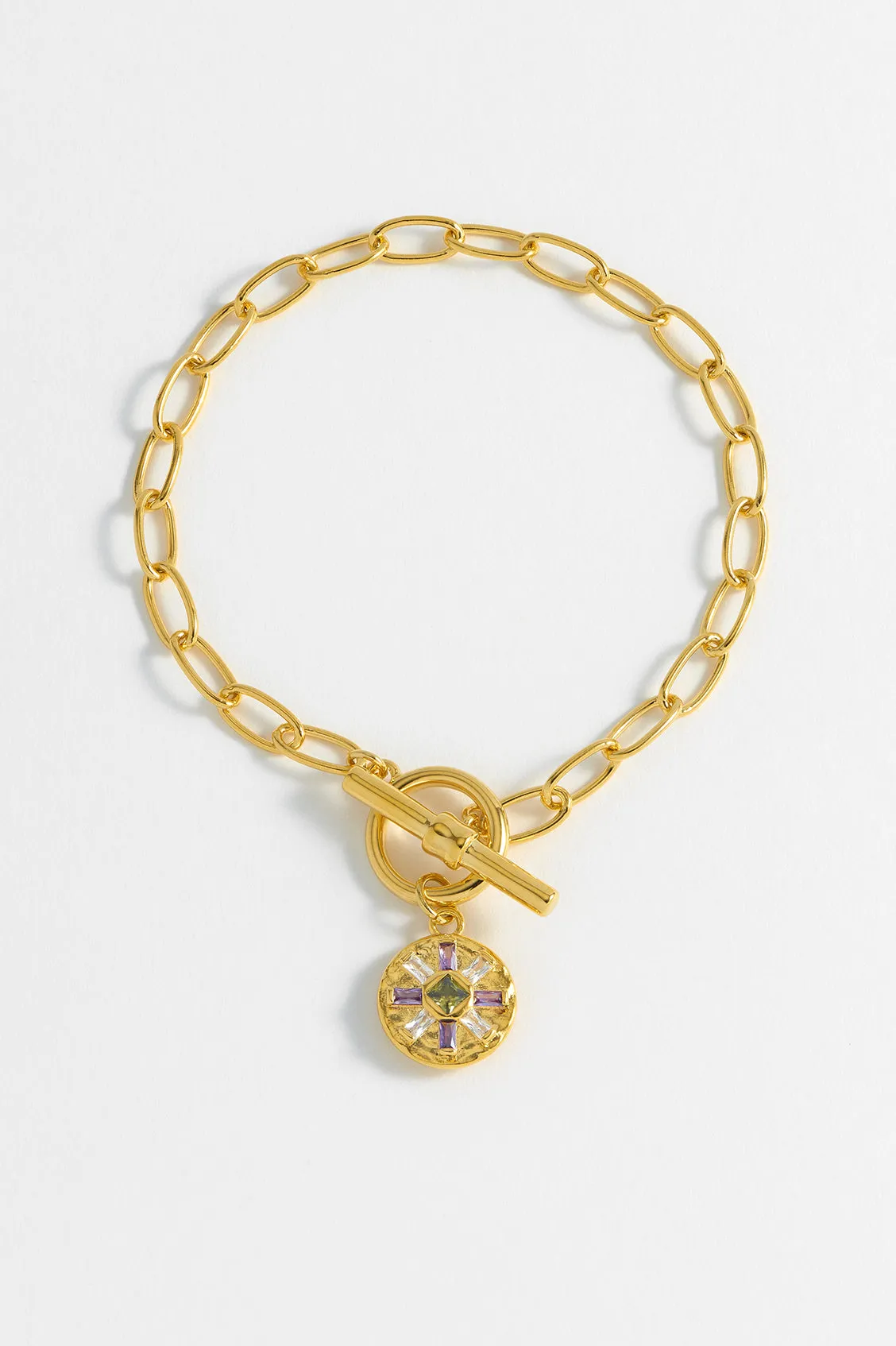 CZ Flower T-Bar Bracelet sold by Estella Bartlett