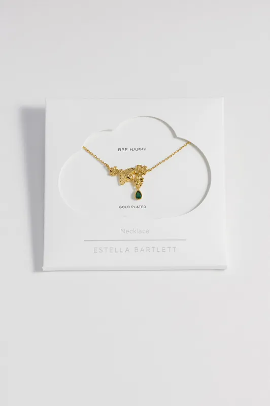 CZ Floral Bee Necklace made by Estella Bartlett