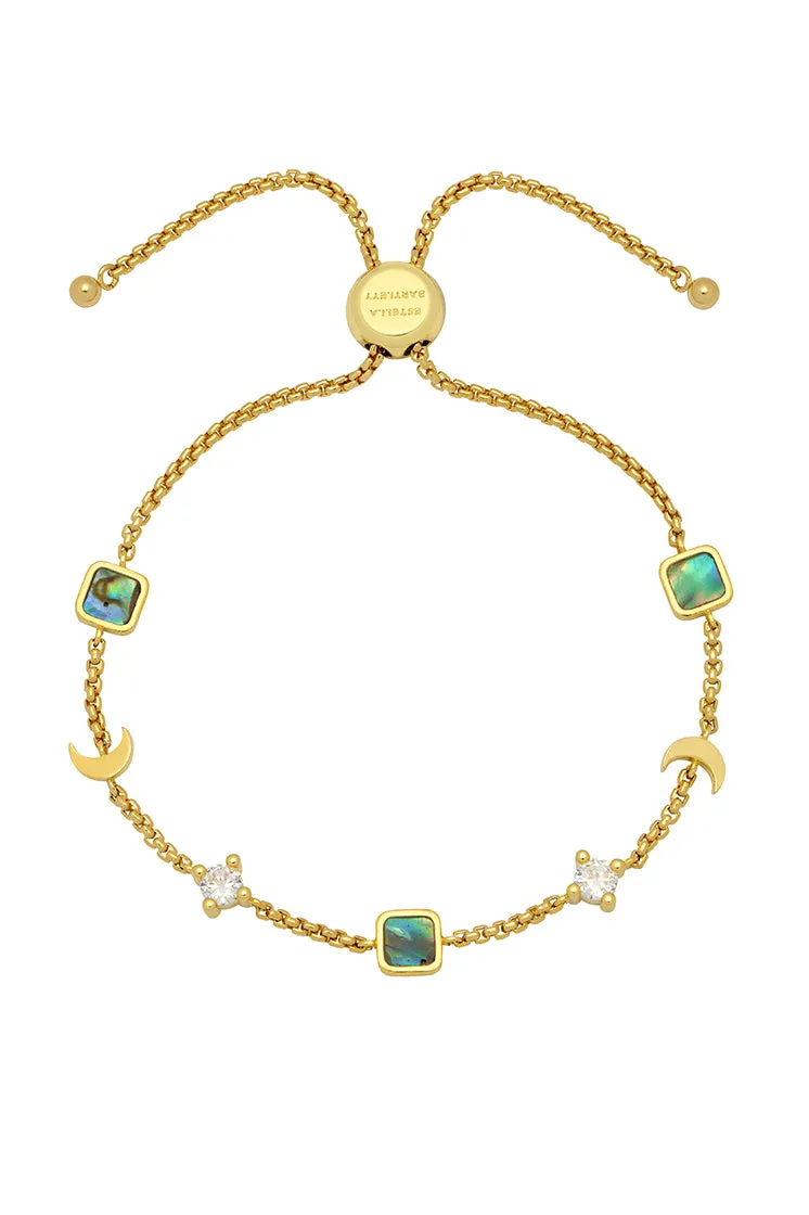 Abalone CZ Moon Bracelet sold by Estella Bartlett product image thumbnail 3