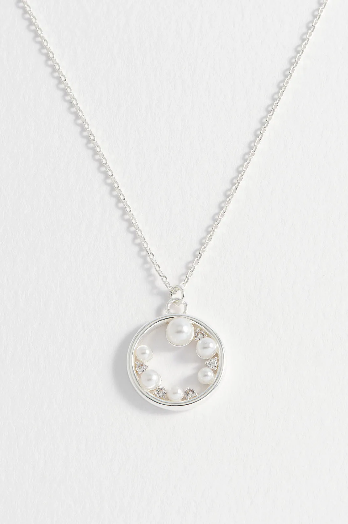 Pearl CZ Cut-Out Pendant sold by Estella Bartlett product image thumbnail 5