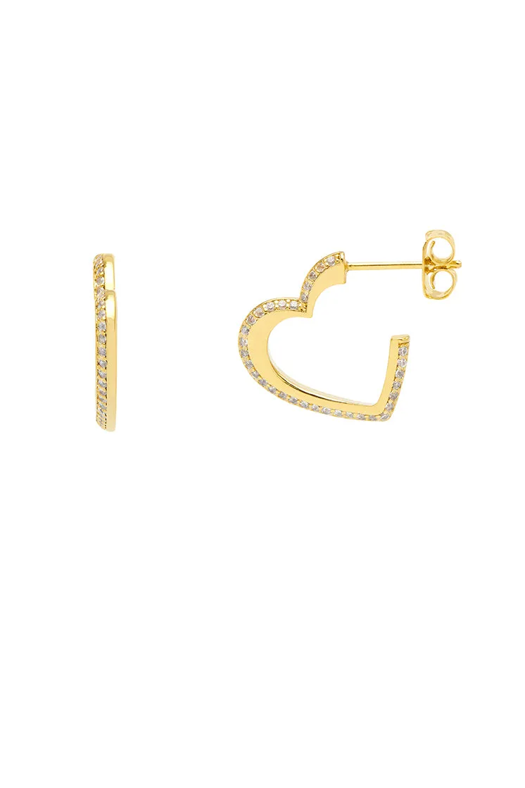 CZ Open Heart Hoops sold by Estella Bartlett product image thumbnail 3
