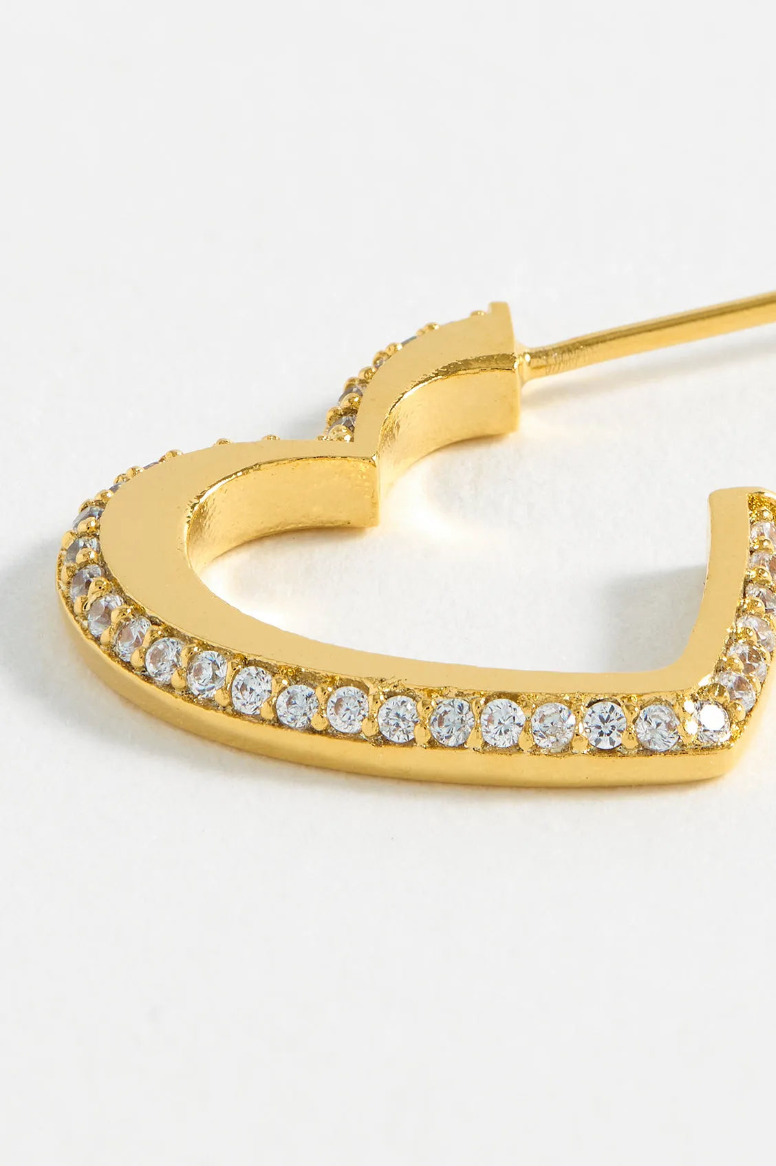 CZ Open Heart Hoops sold by Estella Bartlett product image thumbnail 4