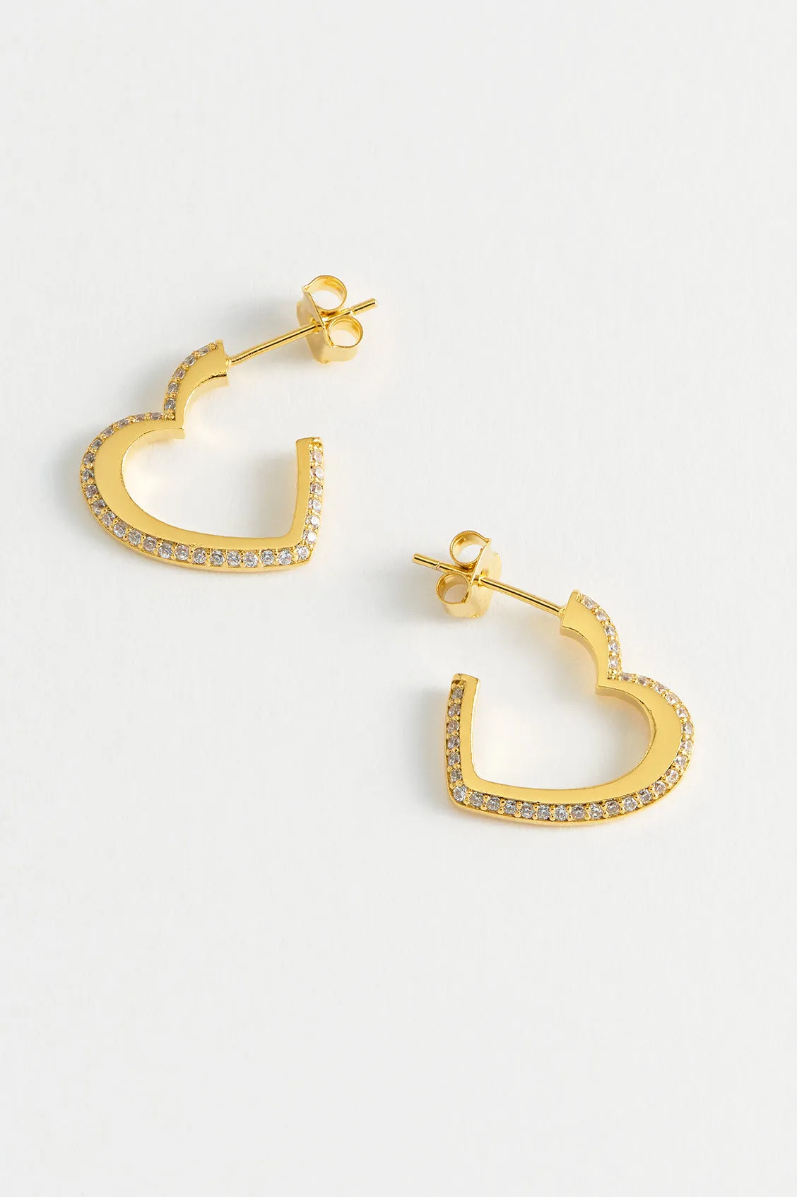 CZ Open Heart Hoops sold by Estella Bartlett
