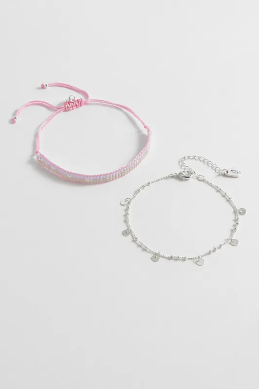 Woven Duo Beaded Charm Bracelets made by Estella Bartlett