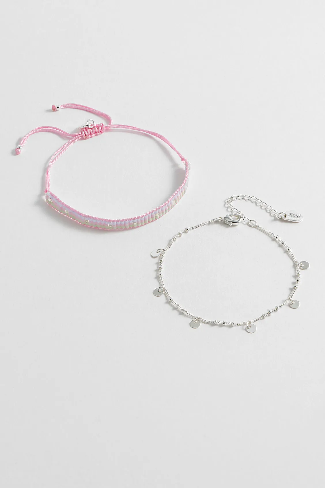 Woven Duo Beaded Charm Bracelets sold by Estella Bartlett