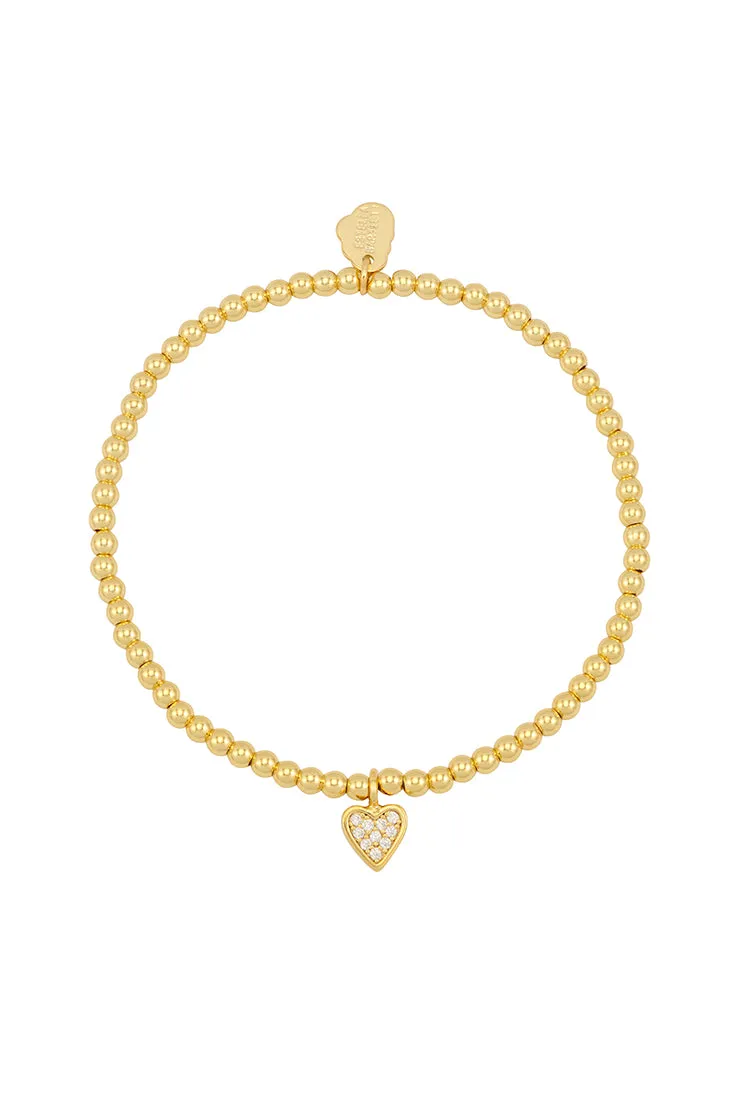 Sienna Beaded Pave Heart Bracelet sold by Estella Bartlett product image thumbnail 3