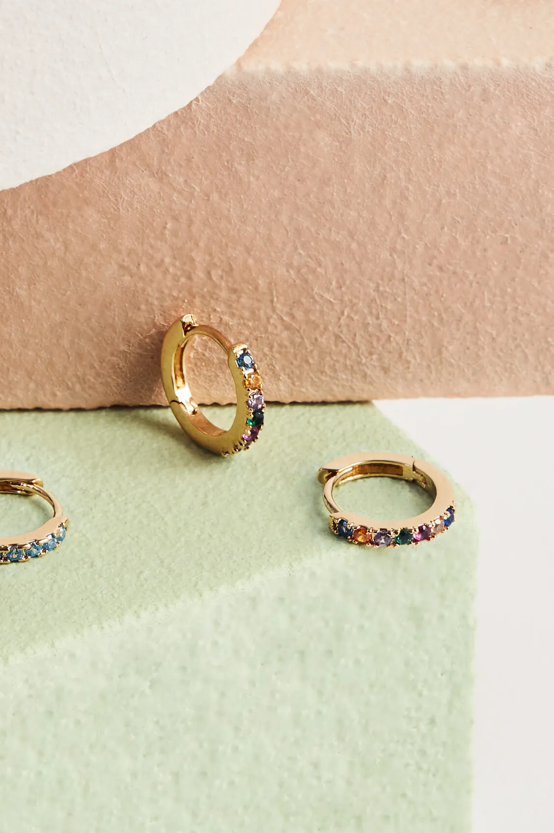 Hoop Rainbow Earrings sold by Estella Bartlett product image thumbnail 5