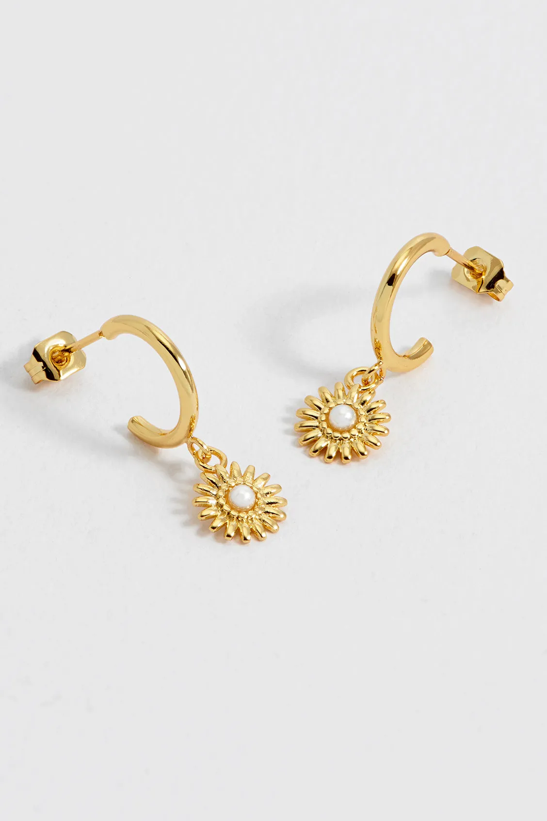 Flower and Pearl Charm Hoops sold by Estella Bartlett product image thumbnail 2