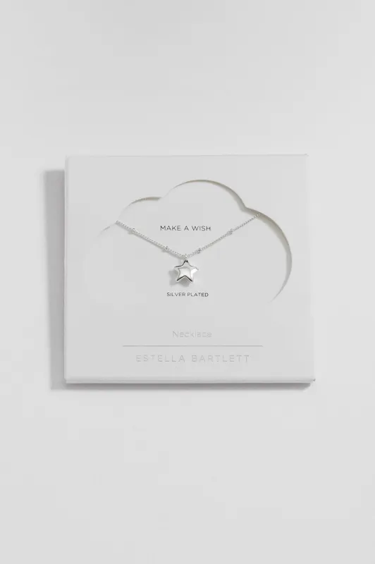 Hand Drawn Star Pendant Beaded Chain Necklace made by Estella Bartlett