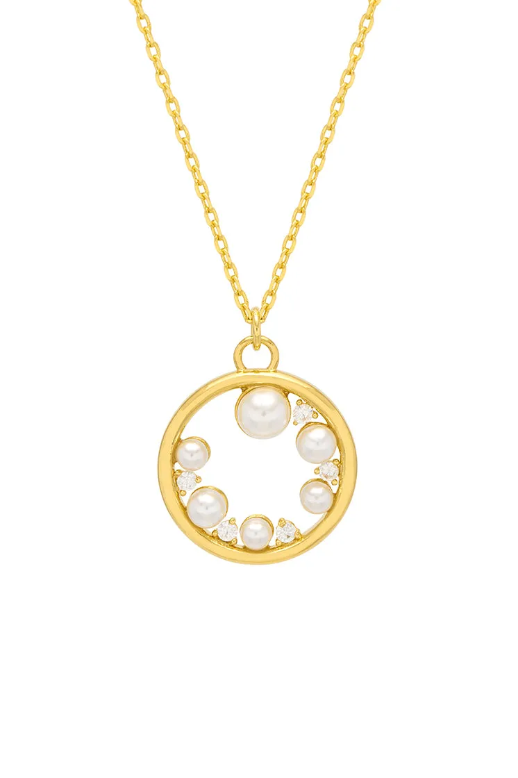 Pearl CZ Cut-Out Pendant sold by Estella Bartlett product image thumbnail 3