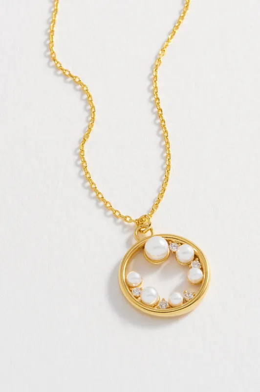Pearl CZ Cut-Out Pendant made by Estella Bartlett