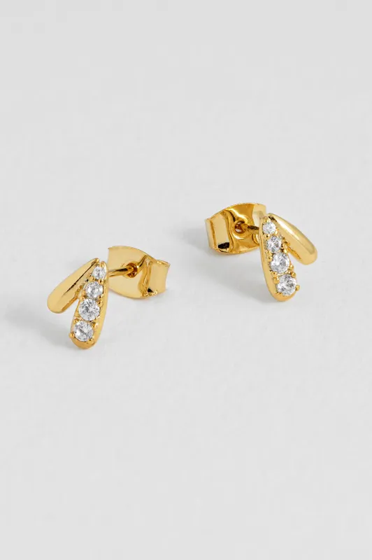 CZ Teardrop Studs made by Estella Bartlett
