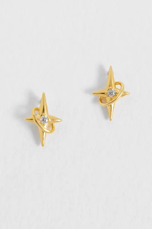 CZ North Star Earrings made by Estella Bartlett