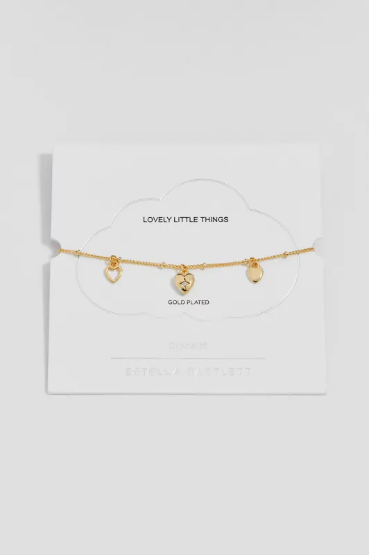 Triple Heart Charm Bracelet made by Estella Bartlett