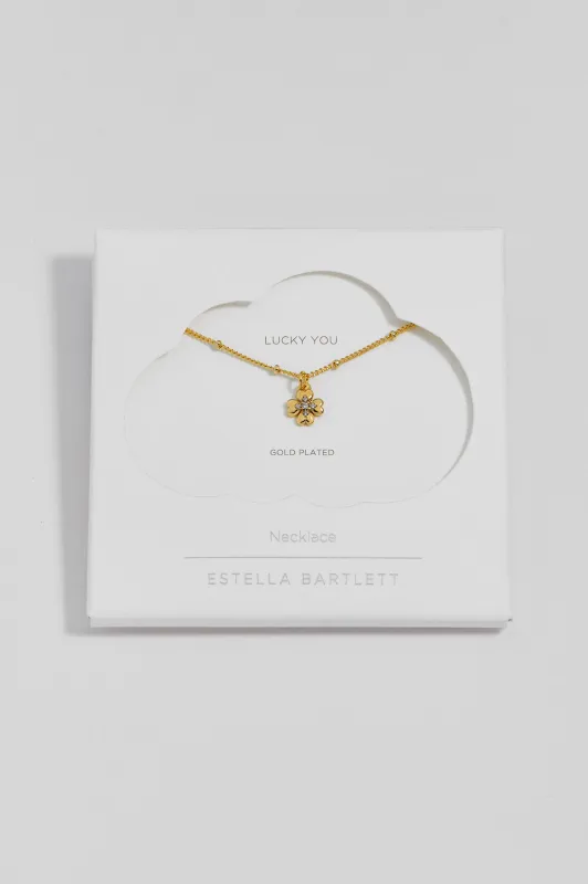 CZ Four-Leaf Clover Necklace made by Estella Bartlett