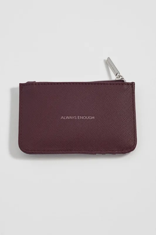Brown "Always Enough" Card Purse made by Estella Bartlett
