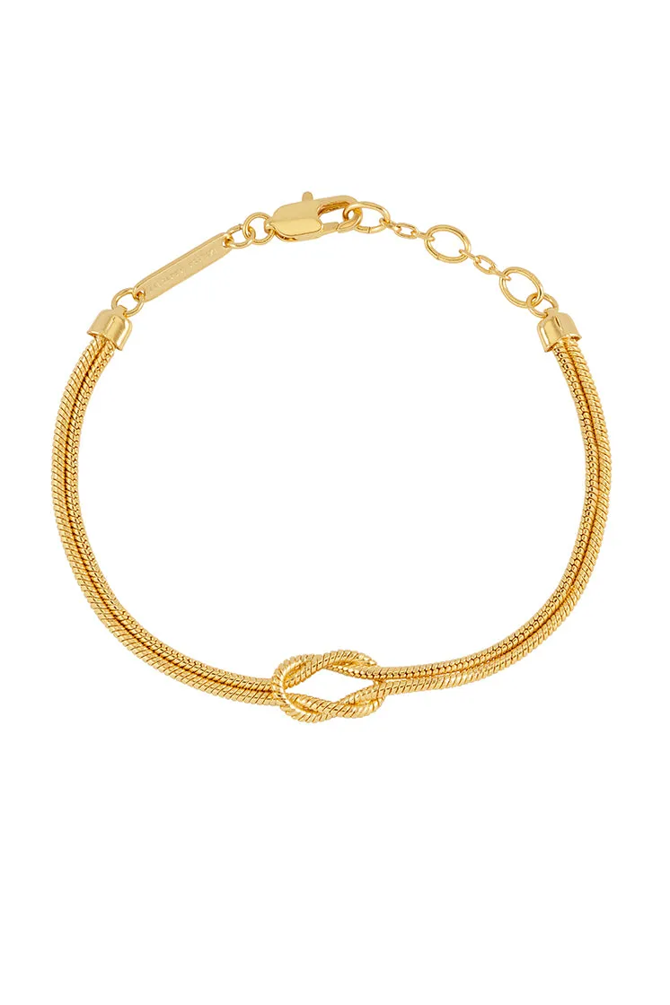 Snake Chain Double Knot T-Bar Bracelet sold by Estella Bartlett product image thumbnail 3
