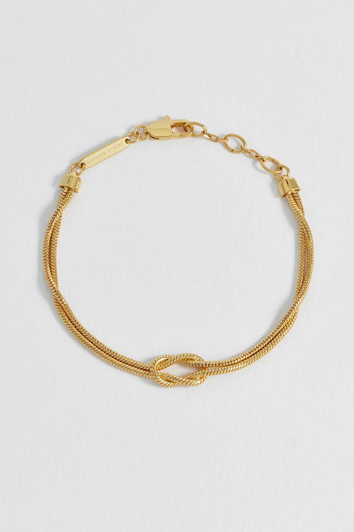 Snake Chain Double Knot T-Bar Bracelet sold by Estella Bartlett