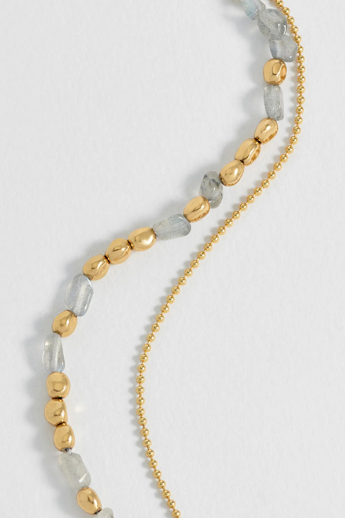 Pebble Labradorite Double Chain Bracelet sold by Estella Bartlett product image thumbnail 5