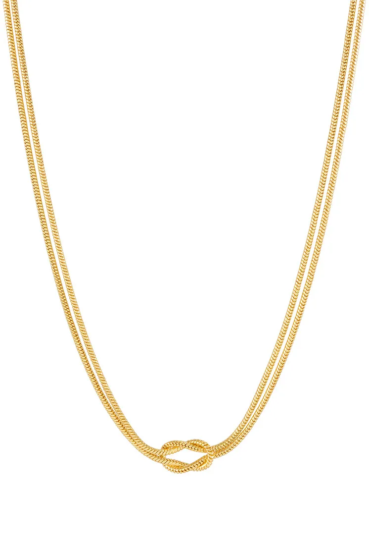 Double Strand Knot Necklace sold by Estella Bartlett product image thumbnail 3