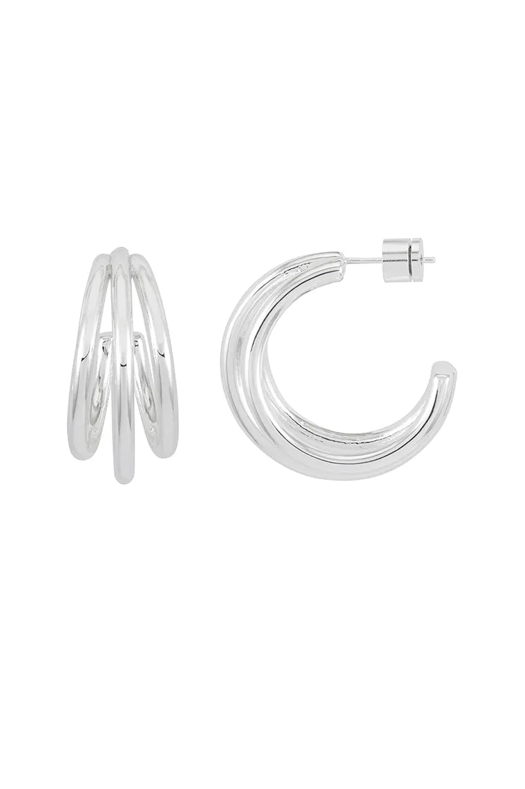 Triple Hoop Earrings sold by Estella Bartlett product image thumbnail 3