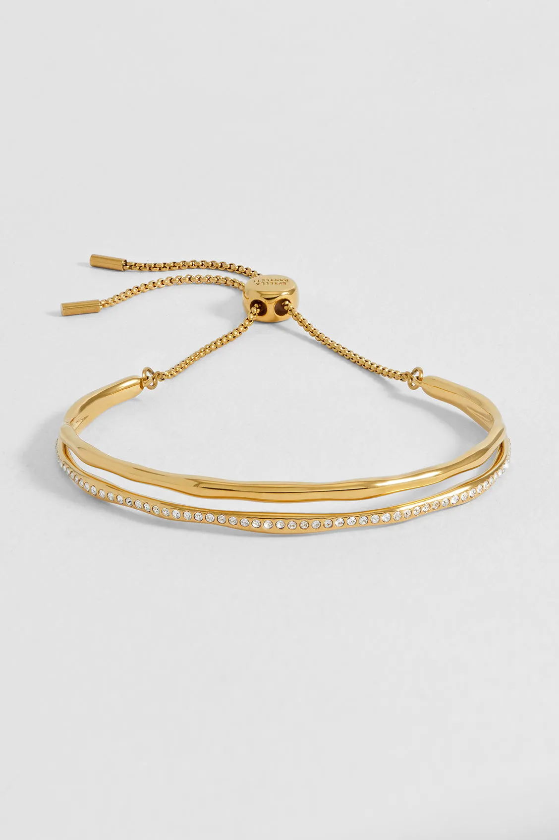 Molten CZ Pave Double Bangle sold by Estella Bartlett